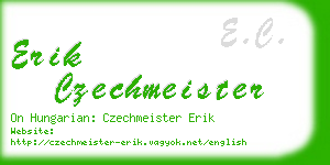 erik czechmeister business card